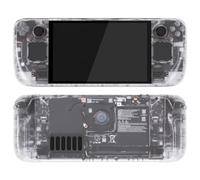 eXtremeRate Carcasa Transparente Compatible con Steam Deck OLED Portátil Accesorios Placa Frontal Cubierta Trasera y Trackpad Funda Case con Botones para Steam Deck OLED-Consola NO Incluida(Claro)