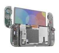 eXtremeRate Carcasa Transparente de Repuesto para Nintendo Switch 2, Kit Completo con Placa Trasera & Carcasa de Joycon 2 & Botones, Accesorios para Switch 2 - Versión Deluxe (Transparente)
