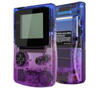 eXtremeRate Carcasa Transparente IPS Ready para Game Boy Color (GBC), Compatible con OSD IPS y LCD Estándar, Kit de Funda con Botones para Game Boy - Sin Consola ni Pantalla, Bluebell