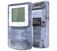 eXtremeRate Carcasa Transparente IPS Ready para Game Boy Color (GBC), Compatible con OSD IPS y LCD Estándar, Kit de Funda con Botones para Game Boy - Sin Consola ni Pantalla, Hielo Azul