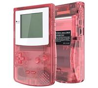 eXtremeRate Carcasa Transparente IPS Ready para Game Boy Color (GBC), Compatible con OSD IPS y LCD Estándar, Kit de Funda con Botones para Game Boy - Sin Consola ni Pantalla, Rosa