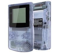 eXtremeRate Carcasa Transparente IPS Ready para Game Boy Color (GBC), Compatible con OSD IPS y LCD Estándar, Kit de Funda con Botones para Game Boy - Sin Consola ni Pantalla, Azul