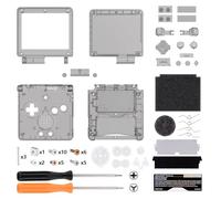 eXtremeRate Carcasa Transparente para Gameboy Advance SP, Funda Cubierta con Botones, Compatible con Todos IPS y LCD Estándar - Sin Consola ni Pantalla IPS, Negro