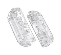 eXtremeRate Carcasa Transparente para Nintendo Switch & OLED Accesorios Funda de Agarre Shell Placa con Botones para Nintendo Switch Joycons OLED No Incluye Carcasa de Consola(Blanco)