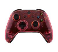 eXtremeRate Carcasa Transparente para Xbox One S X Mando Protectora de la Placa Frontal Funda Delantera Cubierta Shell Kit de reemplazo para Xbox One X S Control-Model 1708 (Cristal Rosa)