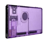 eXtremeRate Carcasa Trasera para Nintendo Switch Consola Funda Case Shell de Bricolaje Cubierta de reemplazo con Soporte para Nintendo Switch No Incluye la Carcasa de Joycon(Transparente Violeta)