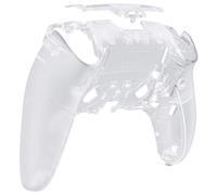 eXtremeRate Carcasa trasera personalizada compatible con controlador PS5 Edge, cubierta trasera de repuesto transparente compatible con controlador PS5 Edge