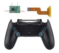 eXtremeRate Dawn 2.0 FlashShot con Remap Kit para ps4 Control CUH-ZCT2,Board de Actuelización&Carcasa Trasera&2 Botones Traseros&2 Gatillos Bloqueos para ps4 Mando JDM 040/050/055(Salpicaduras Negras)