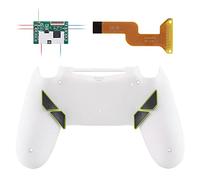 eXtremeRate Dawn Programable Remap Kit Botón de Reasignación para ps4 con Board de Actuelización&Carcasa Trasera Diseñada&4 Botones Traseros para ps4 Mando JDM 040/050/055(Blanco Esmerilado)