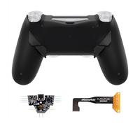 eXtremeRate Dawn Tipo C Versión Remap Kit para ps4 Slim Pro JDM-040/050/055 Mando con 6 Perfiles de Mapeo Carcasa Trasera Rediseñada y 4 Botones Traseros-Sin Controlador(Negro)