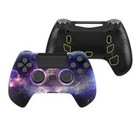 eXtremeRate DECADE Tournament Controller(DTC) Actualización Kit para ps4 JDM-040/050/055 Control Actualización Board&Carcasa Ergonómica&Botones Traseros&Gatillos Stops-No Incluye Mando(Galaxia Nebula)