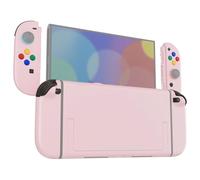 eXtremeRate DIY Carcasa de Repuesto para Nintendo Switch 2, Kit Completo Personalizado con Placa Trasera & Carcasa de Joycon & Botones, Accesorios para Switch 2 - Versión Deluxe (Rosa)