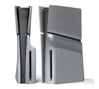 eXtremeRate eXcover Carcasa Superior e Inferior de Repuesto Compatible con ps5 Slim con Lector de Discos, Paneles Laterales y Tapa Trasera con Ventilación Placa para ps5 Slim Consola - New Hope Gray