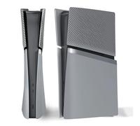 eXtremeRate eXcover Carcasa Superior e Inferior de Repuesto Compatible con ps5 Slim Edición Digital, Paneles Laterales y Tapa Trasera con Ventilación para ps5 Slim Digital Consola - New Hope Gray