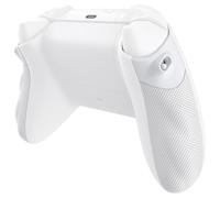 eXtremeRate Flexor Agarre de Goma con Trigger Stop Kit para Xbox Series X/S Control Carcasa de Grip Antideslizante Quickshot Gatillos Ergonómico para Xbox Core - Diamante Textura(Blanco Escarchado)