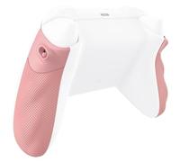 eXtremeRate Flexor Agarre de Goma con Trigger Stop Kit para Xbox Series X/S Control Carcasa de Grip Antideslizante Quickshot Gatillos Ergonómico para Xbox Core Mando-Diamante Textura(Rojo Pálido)