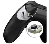 eXtremeRate Flexor Clicky Goma Grip Trigger Stop Kit para Xbox Series X/S Control Gatillos Ergonómicos Bloqueo del Gatillo Diamante Textura Grip Antideslizante Carcasa para Xbox Core Mando(Blanco)