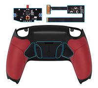 eXtremeRate Goma Grip Programable RISE4 Remap Kit para ps5 Mando Modelo BDM-010 BDM-020 Actualización Board & Carcasa Trasera & 4 Palancas Botones Accesorios para ps5 Control-NO Incluye Mando(Rojo)