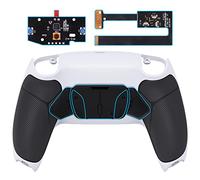 eXtremeRate Goma Grip Programable RISE4 Remap Kit para ps5 Mando Modelo BDM-010 BDM-020 Actualización Board & Carcasa Trasera & 4 Palancas Botones para ps5 Control-NO Incluye Mando(Negro Grip-Negro)
