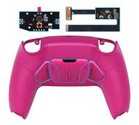 eXtremeRate Goma Grip Programable RISE4 Remap Kit para ps5 Mando Modelo BDM-010 BDM-020 Actualización Board & Carcasa Trasera & 4 Palancas Botones para ps5 Control-NO Incluye Mando(Nova Pink)