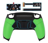 eXtremeRate Goma Grip Programable RISE4 Remap Kit para ps5 Mando Modelo BDM-010 BDM-020 Actualización Board & Carcasa Trasera & 4 Palancas Botones Accesorios para ps5 Control-NO Incluye Mando(Verde)