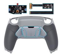 eXtremeRate Goma Grip Programable RISE4 Remap Kit para ps5 Mando Modelo BDM-010 BDM-020 Actualización Board & Carcasa Trasera & 4 Palancas Botones Accesorios para ps5 Control-NO Incluye Mando(Gris)