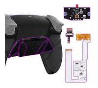 eXtremeRate Goma Grip Programable RISE4 Remap Kit para ps5 Mando Modelo BDM-030/040/050 Actualización Board&Carcasa Trasera&4 Palancas Botones para ps5 Control-NO Incluye Mando(Negro)