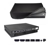 eXtremeRate Guardapolvo para Xbox one X Funda contra el polvo Cubierta Protectora Horizontal para la consola de Xbox one X Diseño de doble capa Corte preciso para puerto de cable de fácil acceso Negro