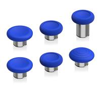 eXtremeRate Joysticks Metálicos 6 en 1 Kit para Xbox Elite Series 2 Control Tapas de Joysticks Analógicos Magnéticos Intercambiables para Xbox Elite 2 Core(Modelo 1797)-Azul & Plata