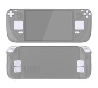 eXtremeRate Juego Completo de Botones de Repuesto para Steam Deck OLED ABXY D-Pad Trackpad Botones Frontales Bumpers y Gatillos con Herramienta para Steam Deck OLED-Consola NO incluida(Blanco)