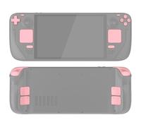 eXtremeRate Juego Completo de Botones de Repuesto para Steam Deck OLED ABXY D-Pad Trackpad Botones Frontales Bumpers y Gatillos con Herramienta para Steam Deck OLED-Consola NO incluida(Rojo Pálido)