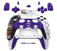 eXtremeRate Juego Completo de Carcasa con Botones Touchpad Cover Compatible con PS5 Edge Controller, Payaso HAHAHA Reemplazo Decorativo Shell Shell Placas Delanteras Traseras Compatible con