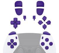 eXtremeRate Kit de Botones Compatible con ps5 Edge Control - Repuesto de D-Pad, Share, Options, Botones de Acción, R1 L1 R2 L2 Teclas Compatible con ps5 Edge, Mando NO Incluido (Violeta)