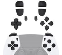 eXtremeRate Kit de Botones Compatible con ps5 Edge Control - Repuesto de D-Pad, Share, Options, Botones de Acción, R1 L1 R2 L2 Teclas Compatible con ps5 Edge, Mando NO Incluido (Negro)