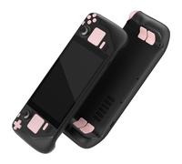 eXtremeRate Kit de Botones Completo para Steam Deck LCD - Botones Frontales ABXY Cruceta Trackpad L R Gatillos Analógicos con Herramienta para Steam Deck - No Incluye Consola (Rosa)