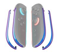 eXtremeRate Kit de Tiras Decorativas de Reemplazo para Joycon 2, Cubierta Lateral Personalizada, DIY Tiras de Decoración con Herramienta de Palanca para Nintendo Switch 2 (Camaleón Morado Azul)