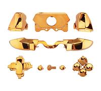 eXtremeRate LB RB LT RT Bumpers Triggers D-Pad ABXY Start Back Sync Botones Juego Completo de Botones con Herramientas para Xbox One Standard & Xbox One Elite V1 Control(Modelo 1697/1698)-Dorado Cromo