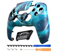 eXtremeRate Luna Carcasa Frontal Rediseñada Compatible con ps5 BDM-010/020/030/040/050, Accesorio Decorativo con Panel Táctil, Placa Frontal Protectora (Aero Slash Mágico)