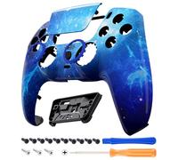eXtremeRate Luna Rediseñado Carcasa Frontal con Panel Táctil Compatible con ps5 BDM-010 BDM-020 BDM-030 BDM-040 Carcasa Delantera Placa Frontal Funda Portectora Compatible con ps5(Nebulosa Azul)
