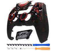 eXtremeRate Luna Rediseñado Carcasa Frontal con Panel Táctil Compatible con ps5 BDM-010 BDM-020 BDM-030 BDM-040 Carcasa Delantera Placa Frontal Funda Portectora(Armadura de Araña)