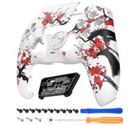 eXtremeRate Luna Rediseñado Carcasa Frontal con Panel Táctil para ps5 BDM-010/020/030/040/050 Carcasa Delantera Placa Frontal Funda Portectora Compatible con ps5(Flor de Invierno)