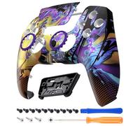 eXtremeRate Luna Rediseñado Carcasa Frontal con Panel Táctil para ps5 BDM-010 BDM-020 BDM-030 BDM-040 Carcasa Delantera Placa Frontal Funda Portectora Compatible con ps5(Salpicaduras de Lucha)