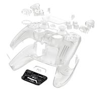 eXtremeRate Luna Rediseñado Completo Kit Carcasa con Botones Touchpad Joysticks Compatible con ps5 BDM-030/040/050 Control Placa Frontal Cubierta Trasera Compatible con ps5 Mando(Brilla en Oscuridad)