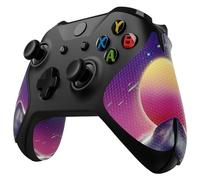 eXtremeRate Pegatina de Agarre para Xbox One Accesorios - Adhesivo de Silicona Antideslizante con Textura de Goma, Protectora Piel para Xbox One S/X Mando (La Cyber Luna)