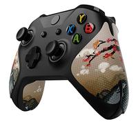 eXtremeRate Pegatina de Agarre para Xbox One Accesorios - Adhesivo de Silicona Antideslizante con Textura de Goma, Protectora Piel para Xbox One S/X Mando (Vista del Sol Naciente)