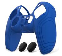 eXtremeRate PlayVital Funda de Silicona para ps5 Mando - Carcasa Protectora Antideslizante con 2 Tapas de Joysitcks, Diseño Ergonómico y Resistente, Accesorio para Control (Edición Samurai-Azul)