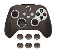 eXtremeRate PlayVital Funda de Silicona para Xbox Series X/S, Carcasa Antideslizante con 6 Thumb Grips, Protector Ergonómico, Accesorios para Xbox Series X/S - 3D Tachonado (Negro Claro)