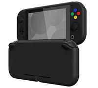eXtremeRate PlayVital Funda para Nintendo Switch Lite, Carcasa Protectora con Protector de Pantalla de Vidrio Templado, Protector Duradero, Accesorios para Switch Lite (Negro)