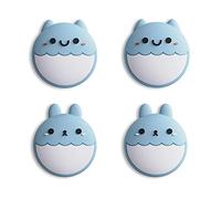 eXtremeRate PlayVital Lindos Agarres para Pulgar para Nintendo Switch/Lite/OLED - Tapas de Joystick de Silicona, Thumb Grips Antideslizantes para Joy-con, Diseño Plano (Conejo & Ardilla-Celeste)