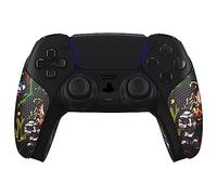 eXtremeRate PlayVital Pegatina para ps5 - Adhesivo de Silicona Antideslizante, Skin de Goma para ps5 Control, Protector con Textura para Mejor Agarre en el Mando (Fiesta de Miedo)